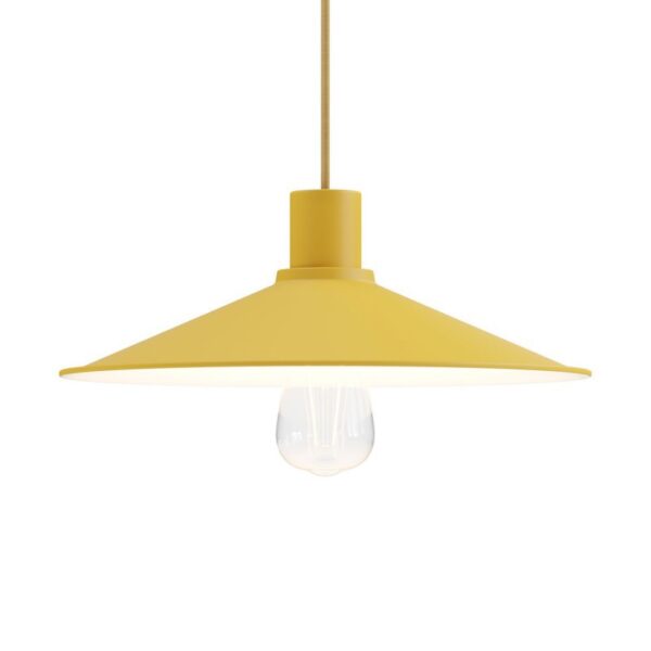 Swing enamelled metal lampshade – 30cm Yellow